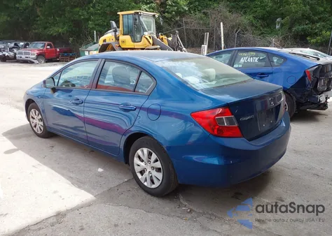 2012 Honda Civic Lx z USA, uszkodzony, nr VIN 2HGFB2F55CH532817